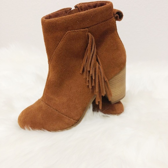 Toms Shoes - TOMS Lunata Fringe Western Style Boots Booties